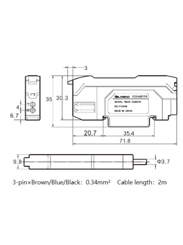 Amplificador Fibra óptica - MS-FD3-NB11R - #820094 Amplificador Fibra óptica - MS-FD3-NB11R - #820094