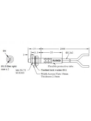 Sensor fibra óptica difusa - MS - PR - 610 - #3160