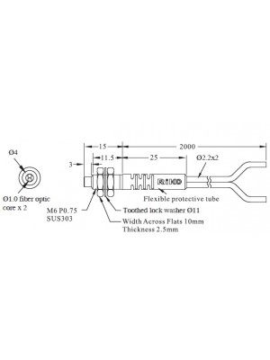 Sensor fibra óptica - #3187 - MS - PR - 620