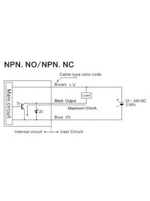 Sensor capacitivo M12 - MS-FKC-1205-N-R2M - #1400015 