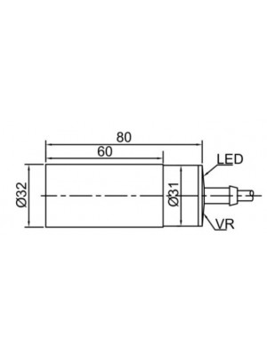 Sensor capacitivo não faceado - MS-CQ32SCN20SBC-#820100