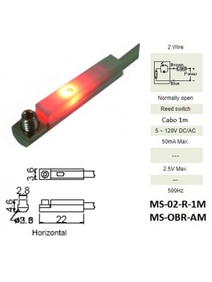 Sensor Magnético MS-02-R-1M