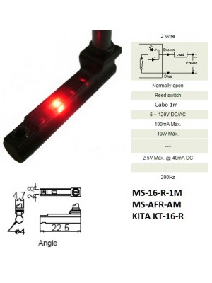 Sensor Magnético MS-16-R-1M
