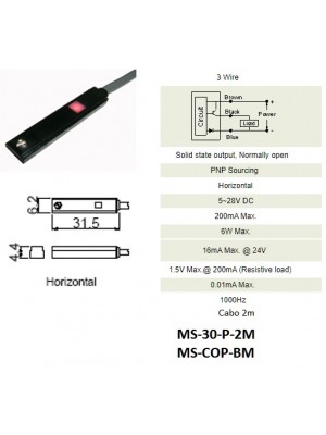 Sensor Magnético MS-30-P-2M