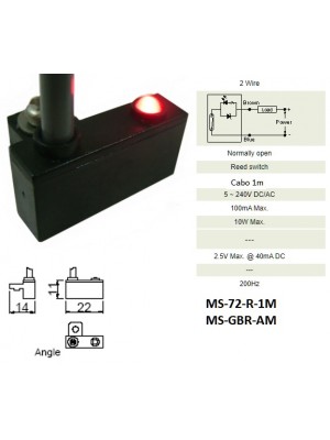 Sensor Magnético MS-72-R-1M