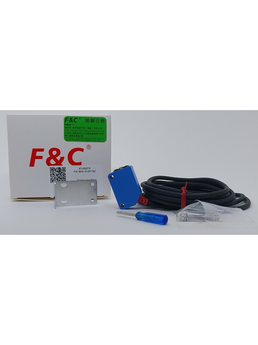 Sensor Fotoelétrico Difuso com supressão de fundo - MS-BGS-S10P/15D - #1400019