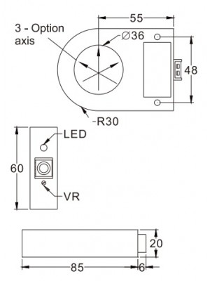 Sensor Fotoelétrico Anel MS-RQ36-KP2