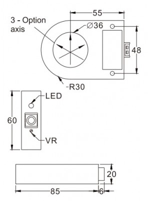 Sensor fotoelétrico Anel - MS-RQ36-KP2 - #3052