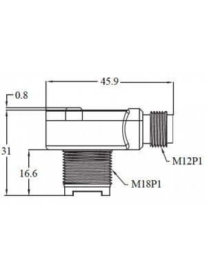 Sensor Fotoelétrico Barreira MS-PTQ18-20PK1