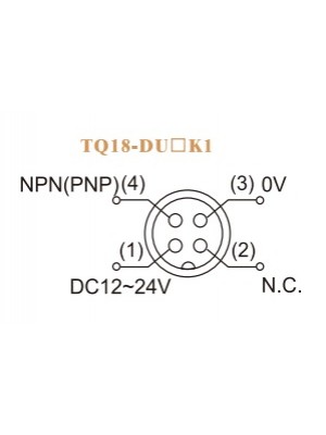 Sensor fotoelétrico Difuso MS-TQ18-DU40-PK1