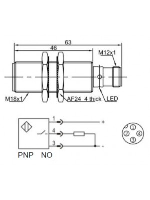 Sensor Indutivo - MS-LR18XBF08DPOY-E2 - #820124