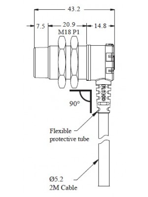 Sensor indutivo M18 PSD-1810-P
