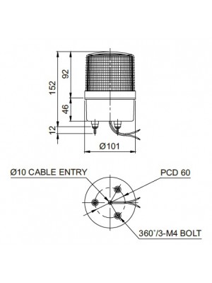 Sinaleiro LED - MS-S100L-220-A - #105292