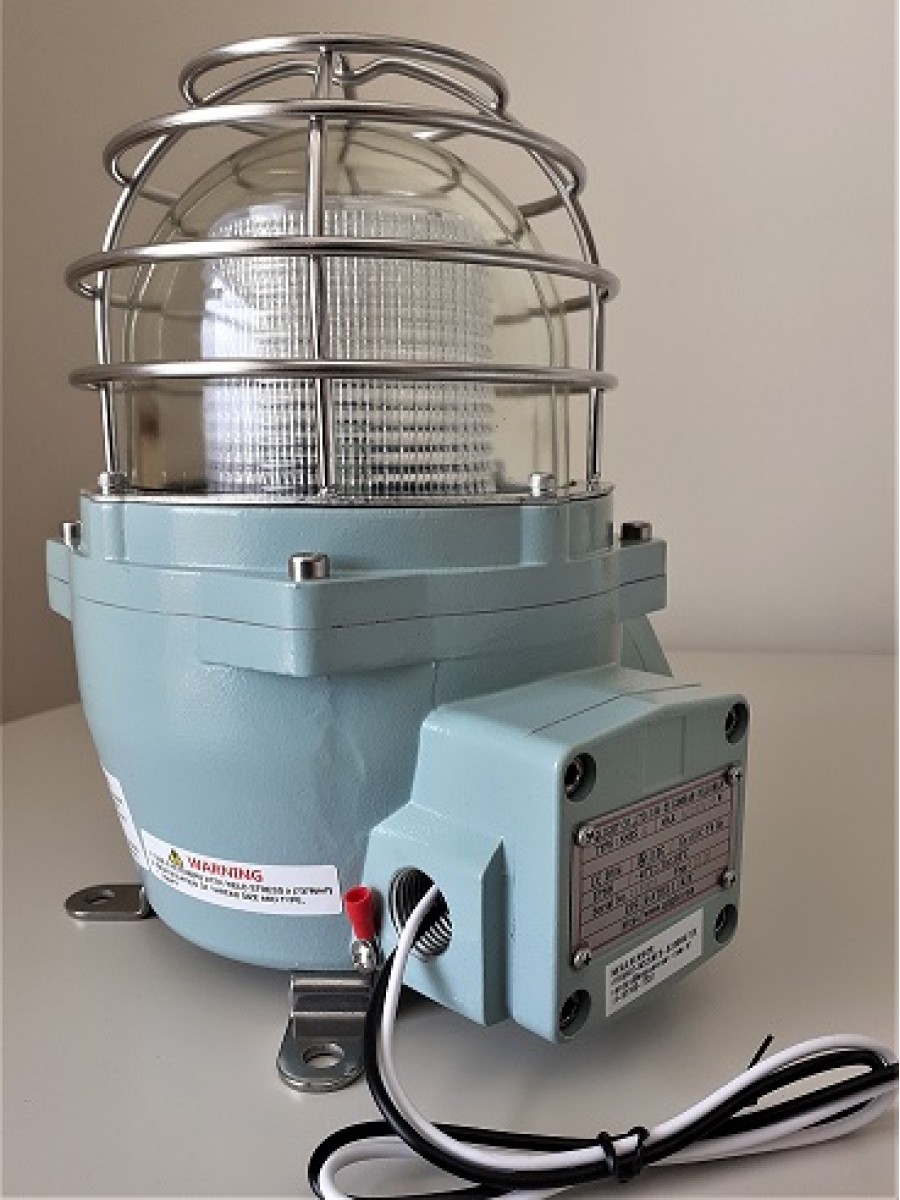 Sinaleiro Xenon com sirene à prova de explosão SNES-S-230-W-ATEX