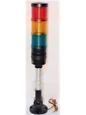 Torre de Sinalização Modular LED com sonoro 70mm QT70-LF-BZ-3-24-RAG-QL24