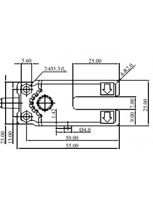 Sensor fotoelétrico slot U NPN MS-SU07-ND1