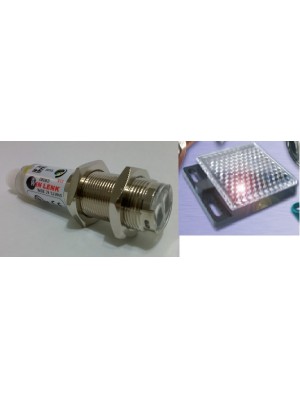 Sensor fotoelétrico tubular reflexivo M18 MS-WO-RPMW3