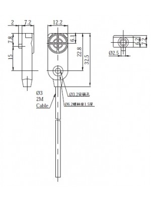 Sensor indutivo retangular MS-JND-04P